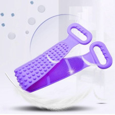 Силиконовая щетка мочалка для тела с ручками Скрабер Balty-Nat массажер для ванной и душа фиолетовая